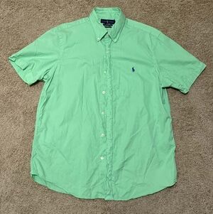 Polo by Ralph Lauren Men's Bright Green Button Down Shirt